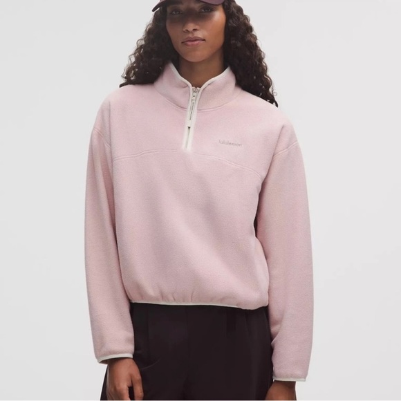 Tumbled Fleece Half Zip Jacket Mink Berry - Picture 8 of 11